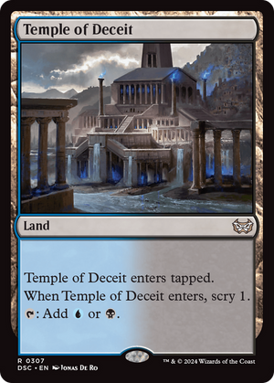 Temple of Deceit (DSC-307)  - Duskmourn: House of Horror Commander