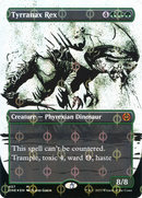 Tyrranax Rex (Showcase) (Step-and-Compleat Foil) (ONE-457)  Foil - Phyrexia: All Will Be One: (Showcase) (Borderless)