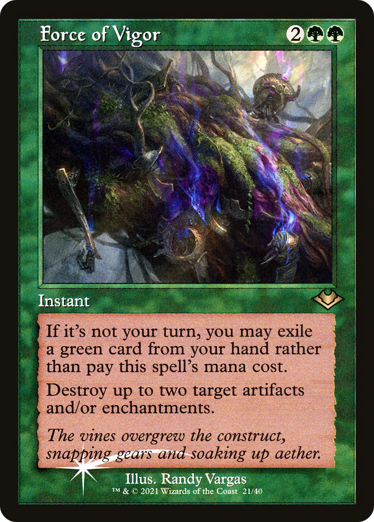 Force of Vigor (Retro Frame) (MH1-021)  Foil - Modern Horizons 1 Timeshifts