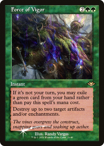 Force of Vigor (Retro Frame) (MH1-021)  Foil - Modern Horizons 1 Timeshifts