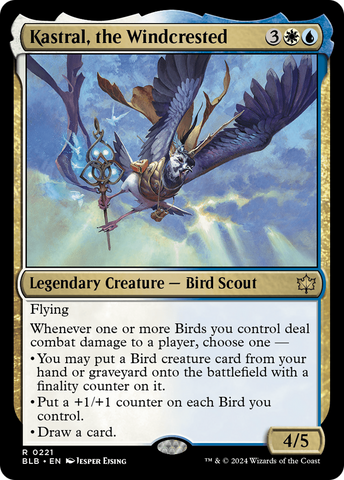 Kastral, the Windcrested (BLB-221) - Bloomburrow Foil