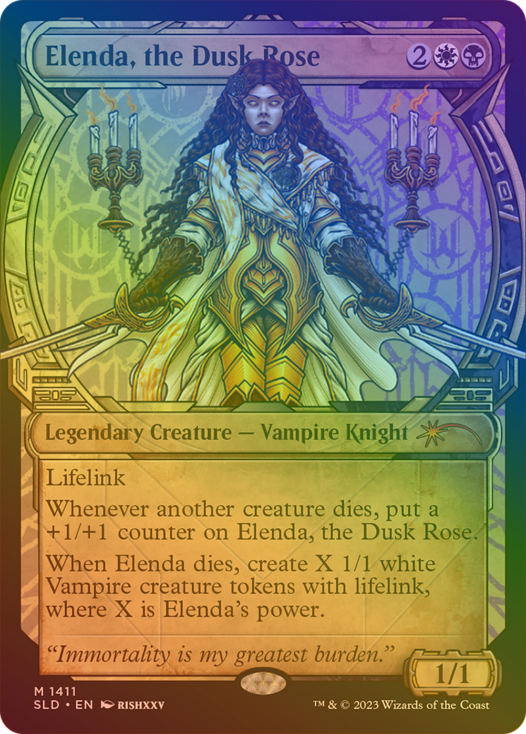 Elenda, the Dusk Rose (Rainbow Foil) (SLD-1411)  Foil - Secret Lair Drop: (Showcase)