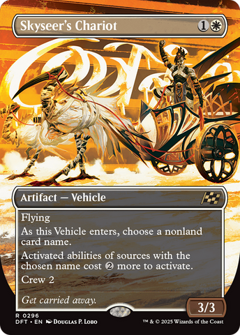 Skyseer's Chariot (Borderless) (DFT-296)  Foil - Aetherdrift