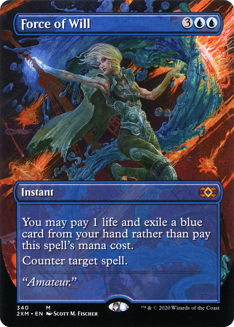 Force of Will (Borderless) (2XM-340)  Foil - Double Masters
