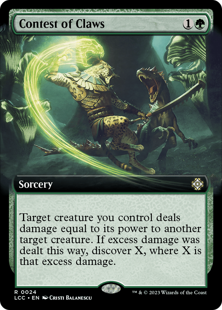 Contest of Claws (Extended Art) (LCC-024)  Foil - The Lost Caverns of Ixalan Commander: (Extended Art)