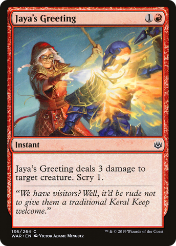 Jaya's Greeting (WAR-136)  - War of the Spark