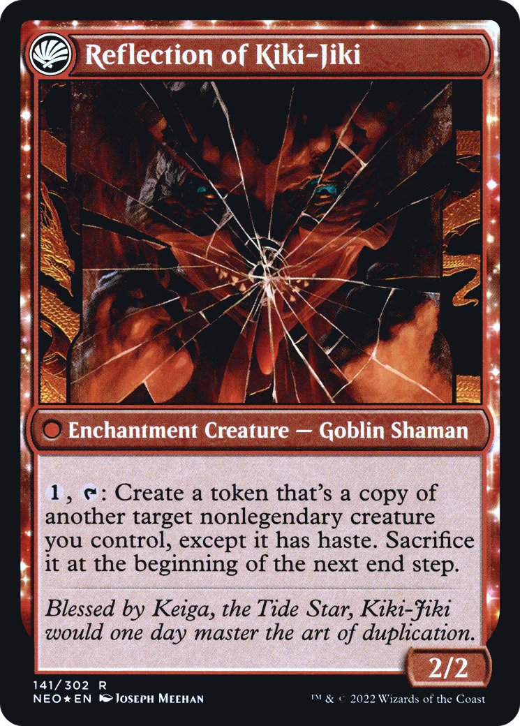 Fable of the Mirror-Breaker (PRE-141S) - Kamigawa: Neon Dynasty Promos: (fandfc, enchantment) Foil