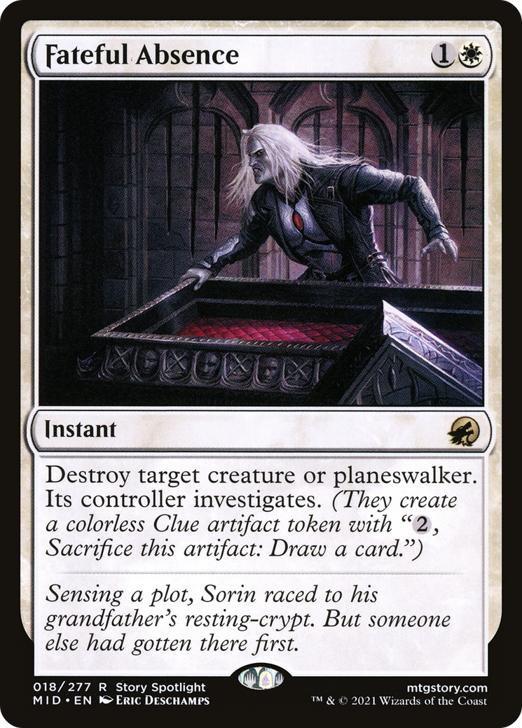Fateful Absence (MID-018)  Foil - Innistrad: Midnight Hunt