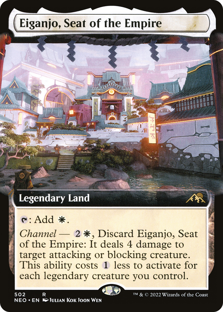 Eiganjo, Seat of the Empire (Extended Art) (NEO-502) - Kamigawa: Neon Dynasty: (Extended Art) Foil