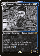 Dennick, Pious Apprentice (Showcase) (MID-317)  Foil - Innistrad: Midnight Hunt: (Showcase, Double Faced Transform)