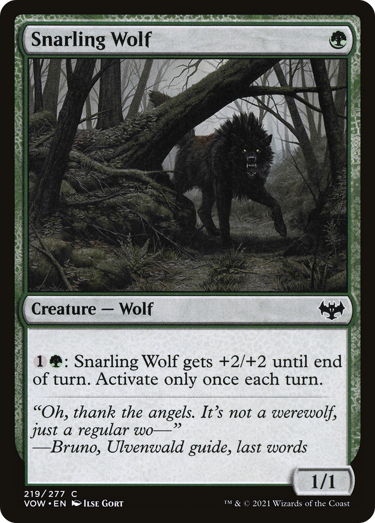 Snarling Wolf (VOW-219)  - Innistrad: Crimson Vow