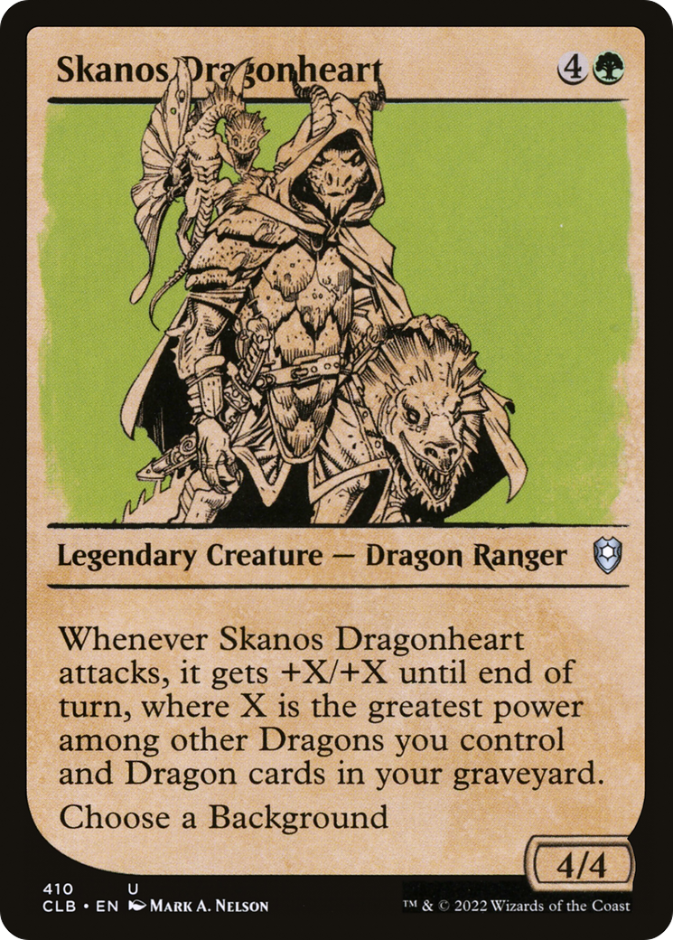 Skanos Dragonheart (Showcase) (CLB-410)  Foil - Commander Legends: Battle for Baldur's Gate: (Showcase)