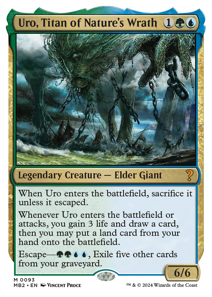 Uro, Titan of Nature's Wrath (White Border) (MB2-093)  - Mystery Booster 2