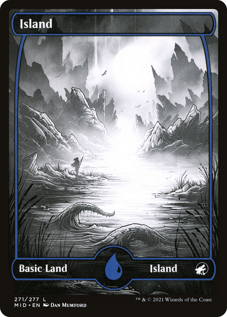 Island (271) (MID-271) - Innistrad: Midnight Hunt: (Full Art, Showcase)