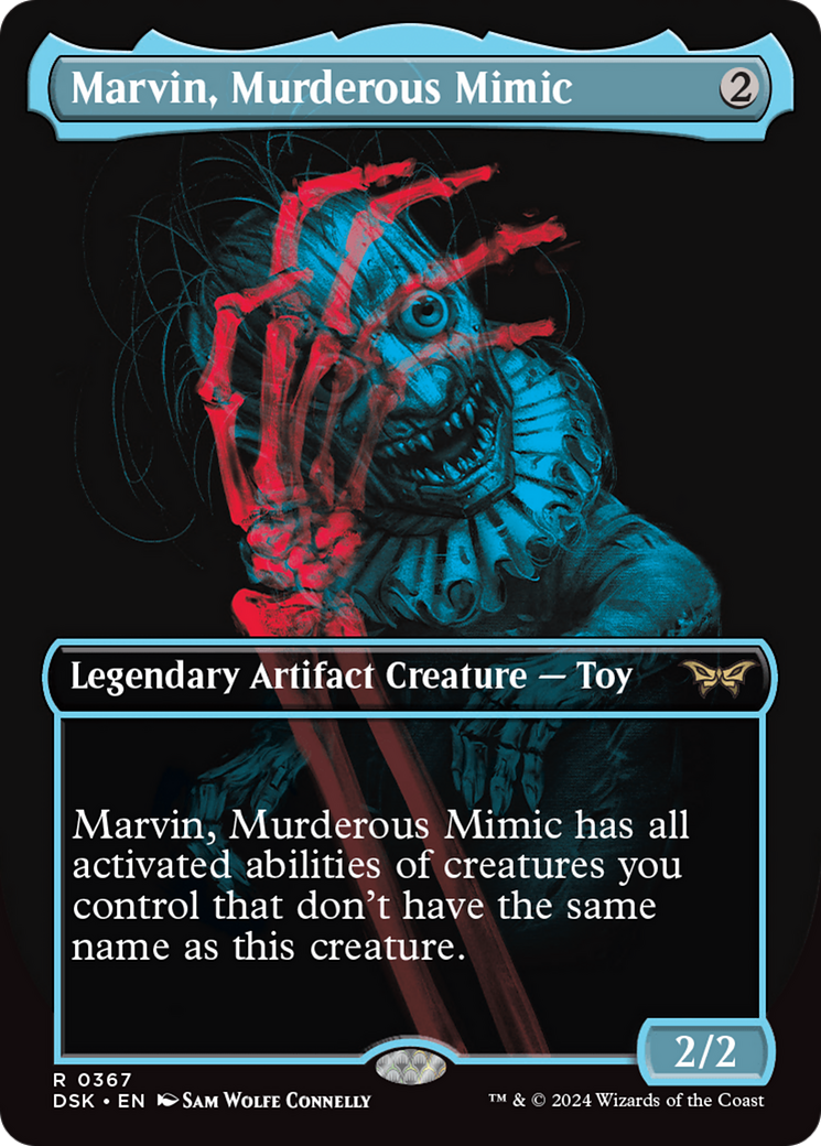 Marvin, Murderous Mimic (Showcase) (DSK-367)  Foil - Duskmourn: House of Horror (Borderless)