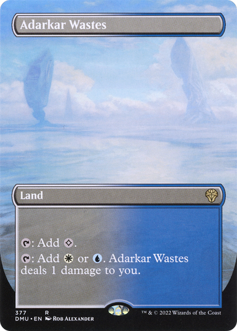Adarkar Wastes (Borderless) (DMU-377)  Foil - Dominaria United