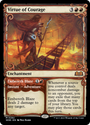 Virtue of Courage (Showcase) (WOE-282)  Foil - Wilds of Eldraine: (Showcase)