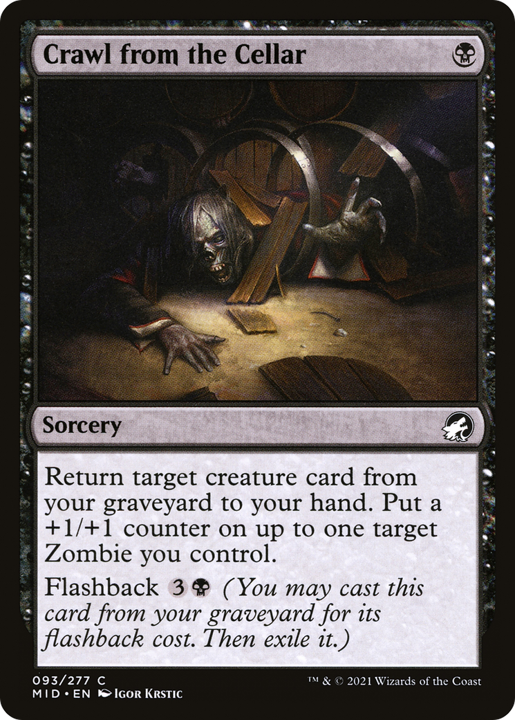 Crawl from the Cellar (MID-093)  Foil - Innistrad: Midnight Hunt
