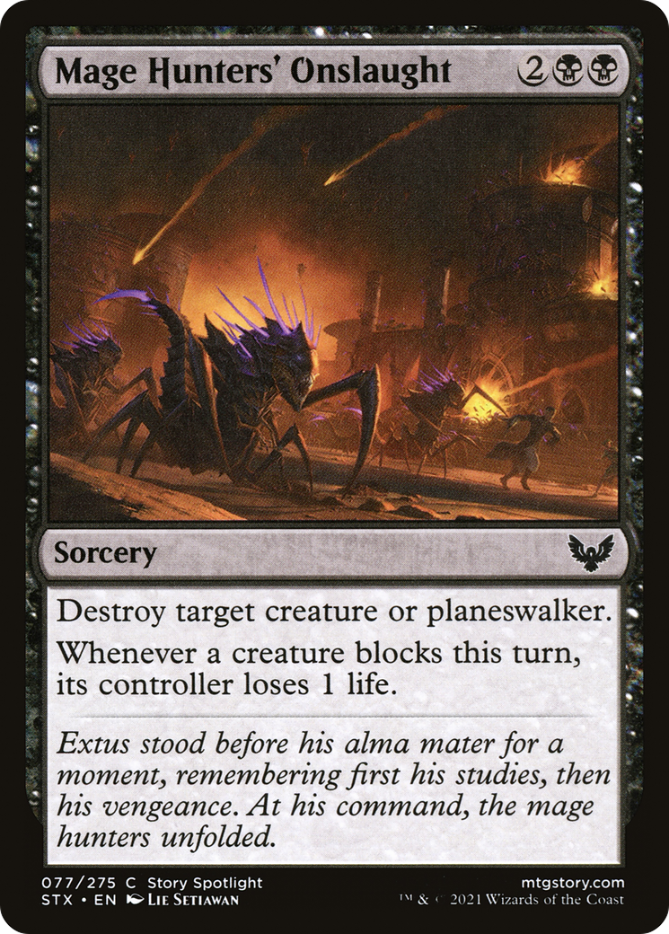 Mage Hunters' Onslaught (STX-077)  Foil - Strixhaven: School of Mages