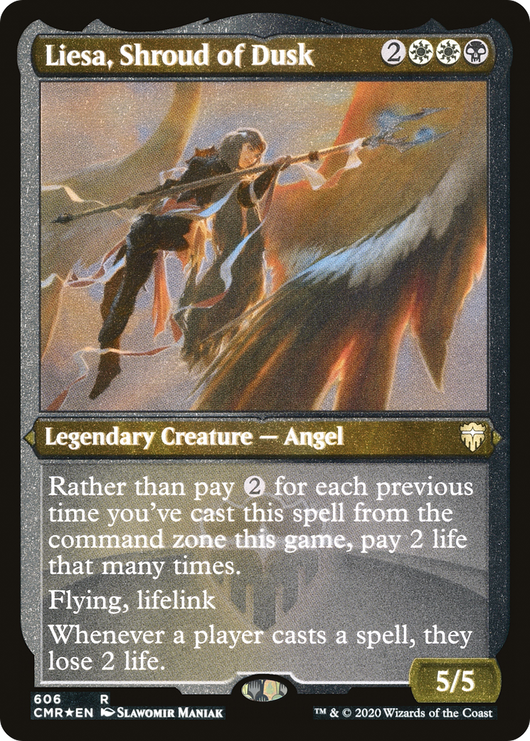 Liesa, Shroud of Dusk (Foil Etched) (CMR-606)  Foil - Commander Legends