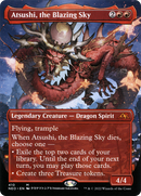 Atsushi, the Blazing Sky (Borderless) (NEO-410)  Foil - Kamigawa: Neon Dynasty