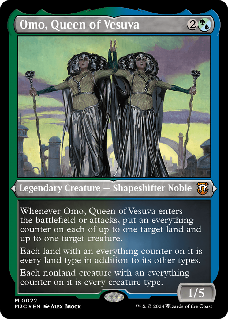 Omo, Queen of Vesuva (M3C-022)  Etched Foil - Modern Horizons 3 Commander
