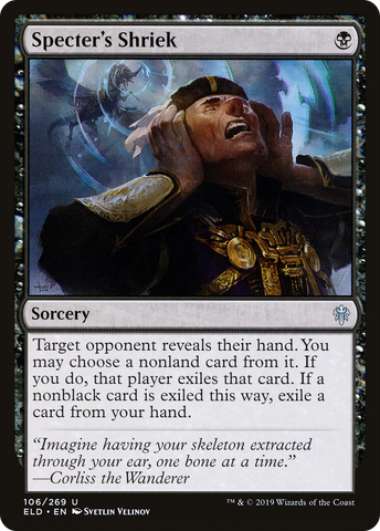 Specter's Shriek (ELD-106)  Foil - Throne of Eldraine