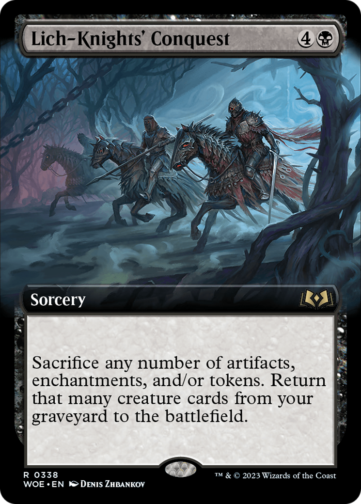 Lich-Knights' Conquest (Extended Art) (WOE-338)  Foil - Wilds of Eldraine: (Extended Art)