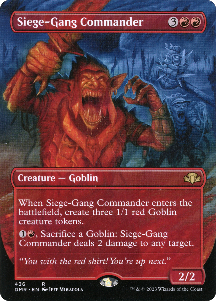 Siege-Gang Commander (Borderless) (DMR-436)  - Dominaria Remastered