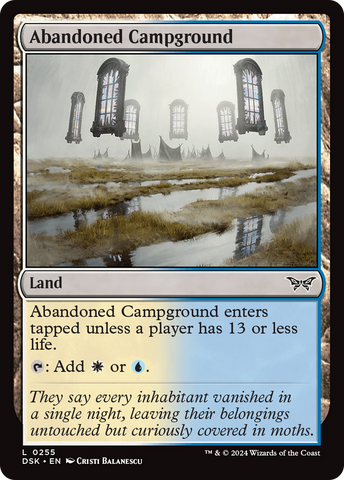 Abandoned Campground (DSK-255)  Foil - Duskmourn: House of Horror