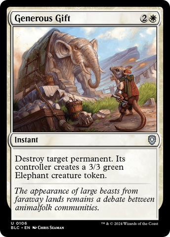 Generous Gift (BLC-106)  - Bloomburrow Commander