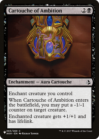 Cartouche of Ambition (LIST-AKH-83)  - The List