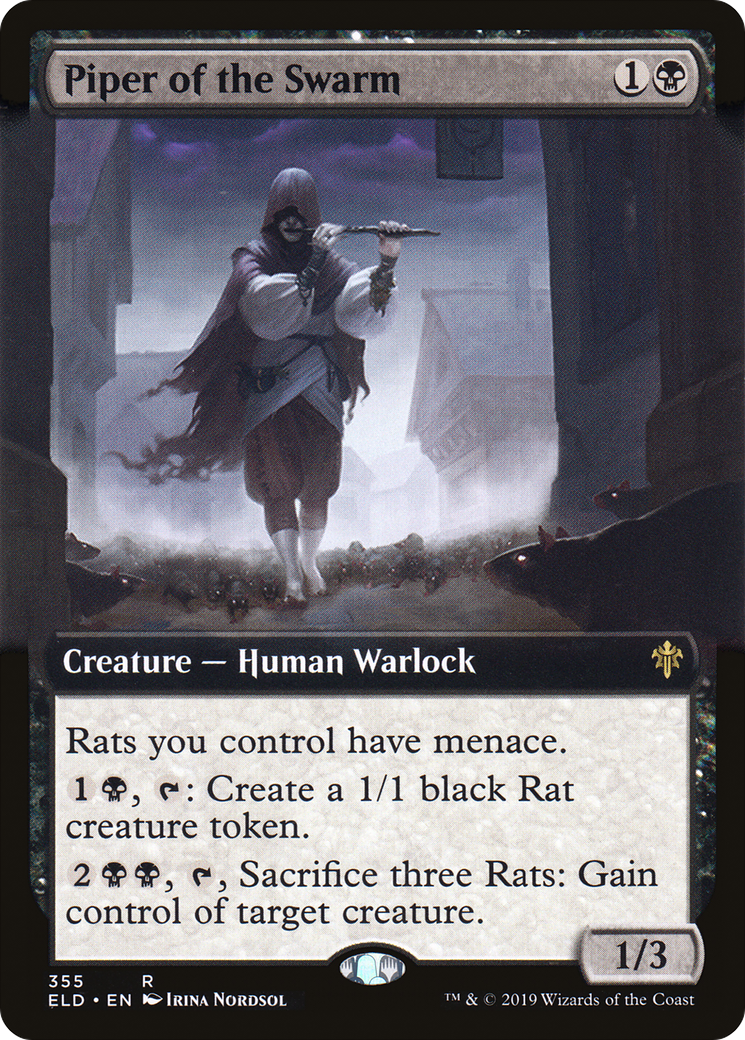 Piper of the Swarm (Extended Art) (ELD-355)  Foil - Throne of Eldraine: (Extended Art)