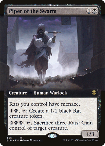 Piper of the Swarm (Extended Art) (ELD-355)  - Throne of Eldraine: (Extended Art)