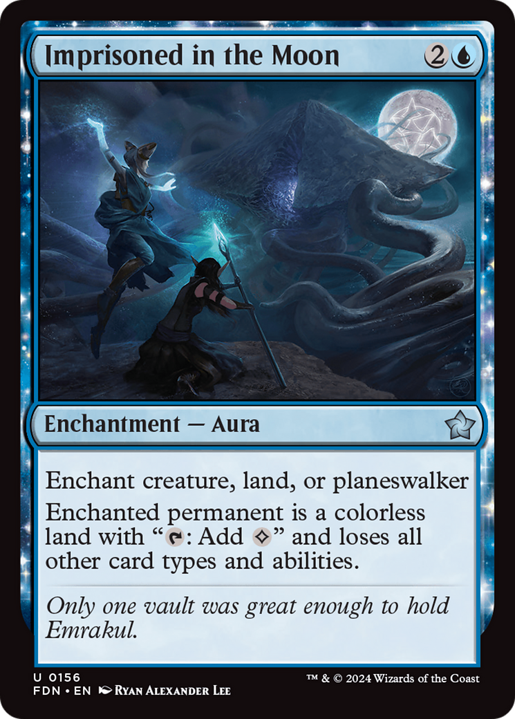 Imprisoned in the Moon (FDN-156)  Foil - Foundations: (enchantment)