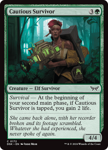 Cautious Survivor (DSK-172)  Foil - Duskmourn: House of Horror