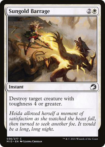 Sungold Barrage (MID-036)  - Innistrad: Midnight Hunt