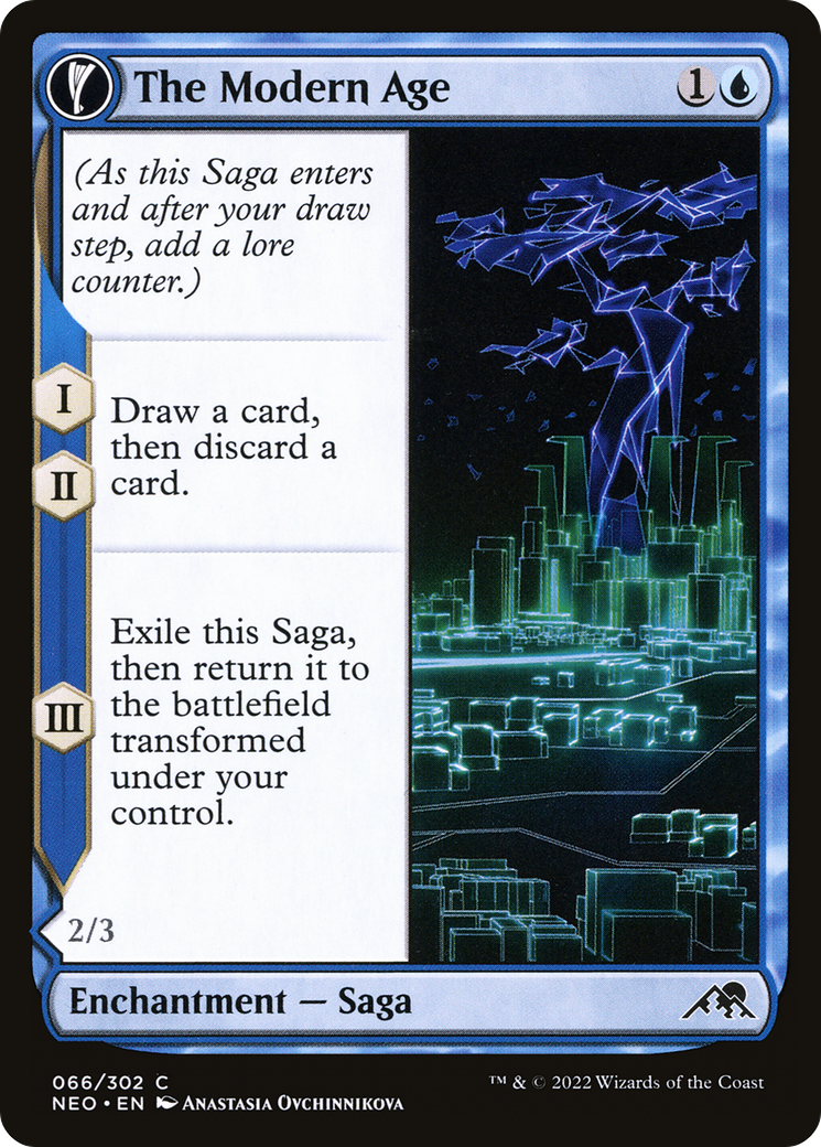 The Modern Age (NEO-066)  Foil - Kamigawa: Neon Dynasty: (fandfc, enchantment)