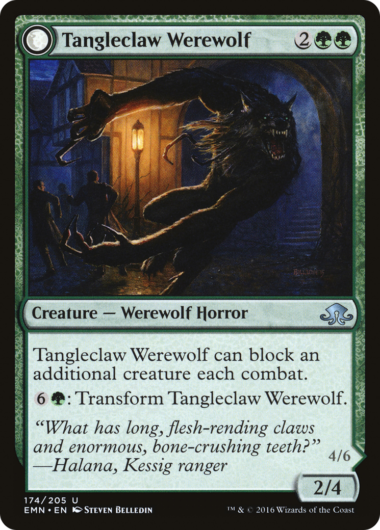 Tangleclaw Werewolf (EMN-174)  Foil - Eldritch Moon: (mooneldrazidfc)