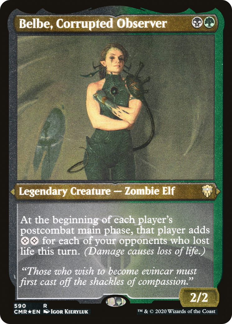 Belbe, Corrupted Observer (Foil Etched) (CMR-590)  Etched Foil - Commander Legends