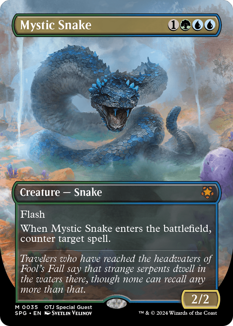 Mystic Snake (Borderless) (SPG-035)  Foil - Special Guests
