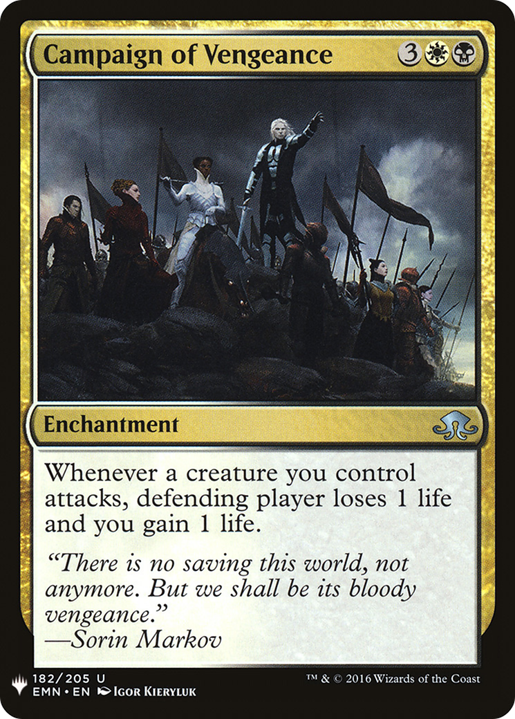 Campaign of Vengeance (LIST-EMN-182)  - The List