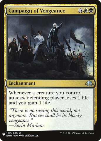 Campaign of Vengeance (LIST-EMN-182)  - The List