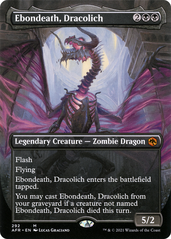 Ebondeath, Dracolich (Borderless) (AFR-292)  - Adventures in the Forgotten Realms