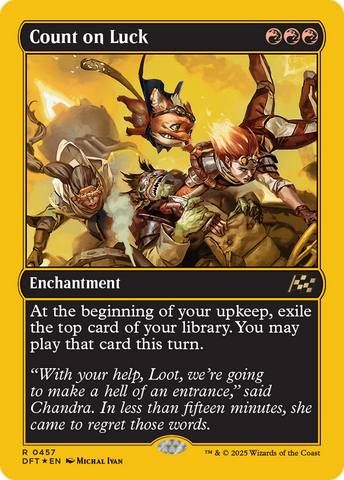 Count on Luck (DFT-457) - Aetherdrift: (enchantment) Foil