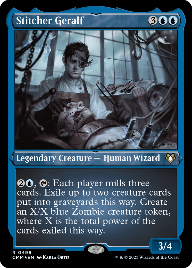 Stitcher Geralf (CMM-496)  Etched Foil - Commander Masters