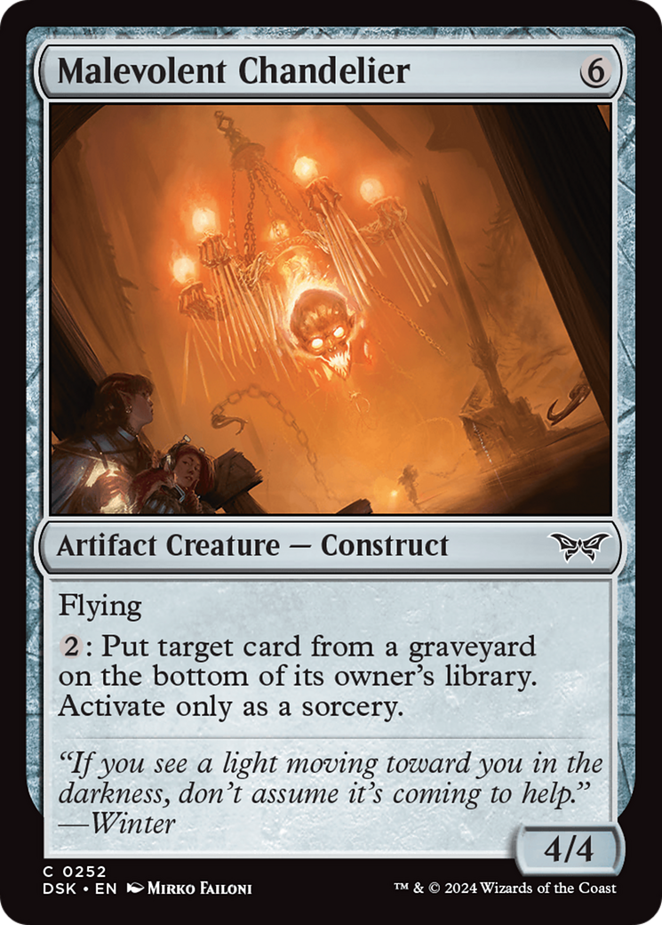 Malevolent Chandelier (DSK-252)  Foil - Duskmourn: House of Horror