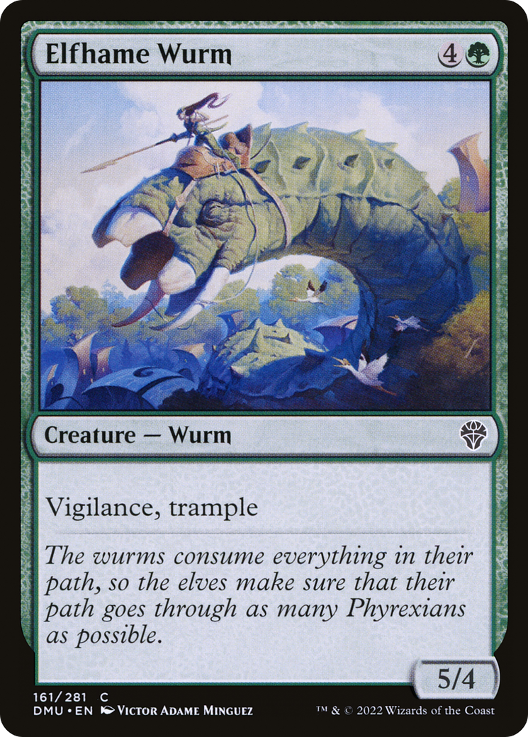 Elfhame Wurm (DMU-161)  Foil - Dominaria United