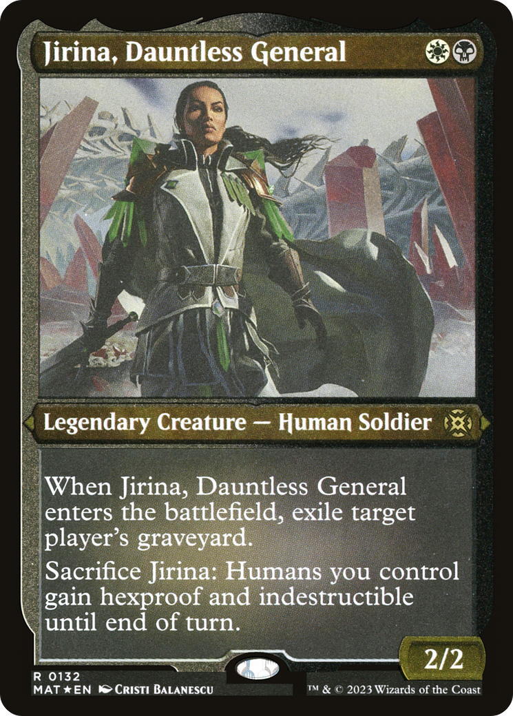 Jirina, Dauntless General (MAT-132)  Etched Foil - March of the Machine: The Aftermath