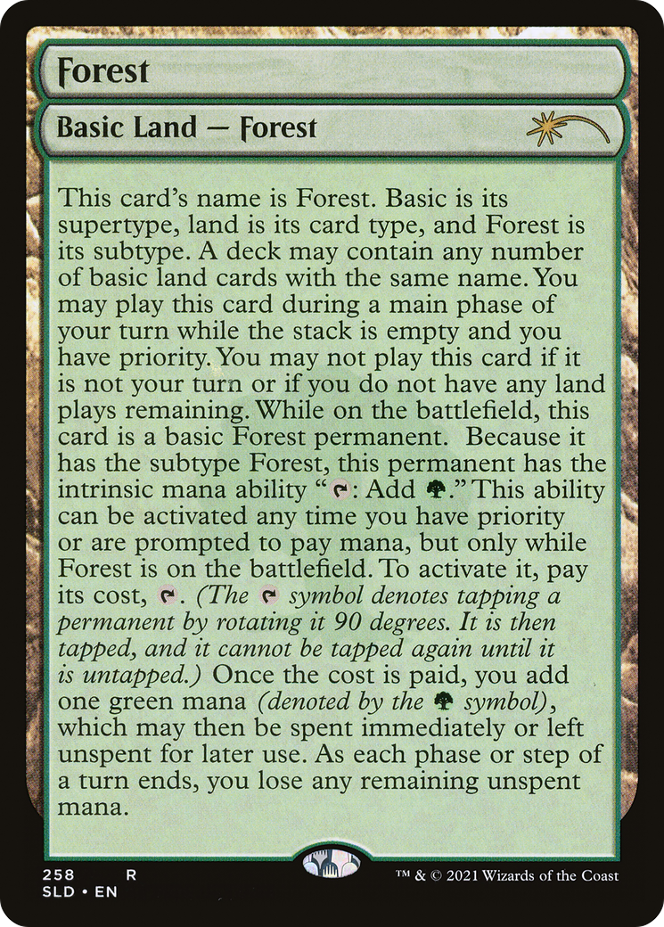Forest (258) (Full-Text Lands) (SLD-258)  Foil - Secret Lair Drop